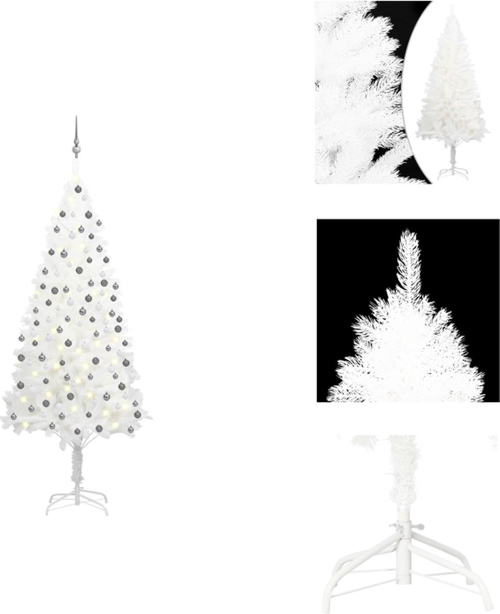 vidaXL Kunstkerstboom PVC Wit 210 cm