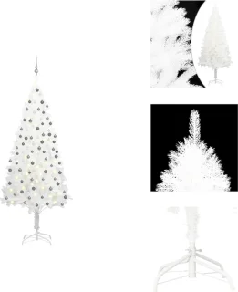 vidaXL Kunstkerstboom PVC Wit 210 cm