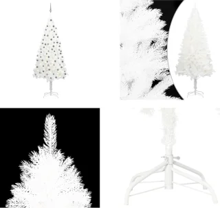 vidaXL Kunstkerstboom PVC Wit 210 cm