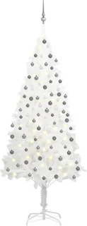 vidaXL Kunstkerstboom PVC Wit 210 cm
