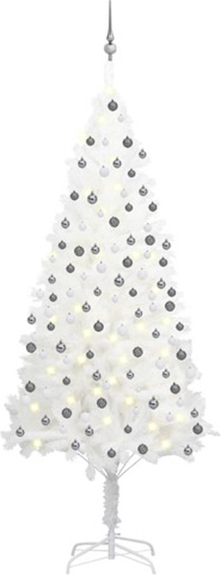 vidaXL Kunstkerstboom PVC Wit 210 cm