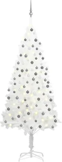 vidaXL Kunstkerstboom PVC Wit 210 cm