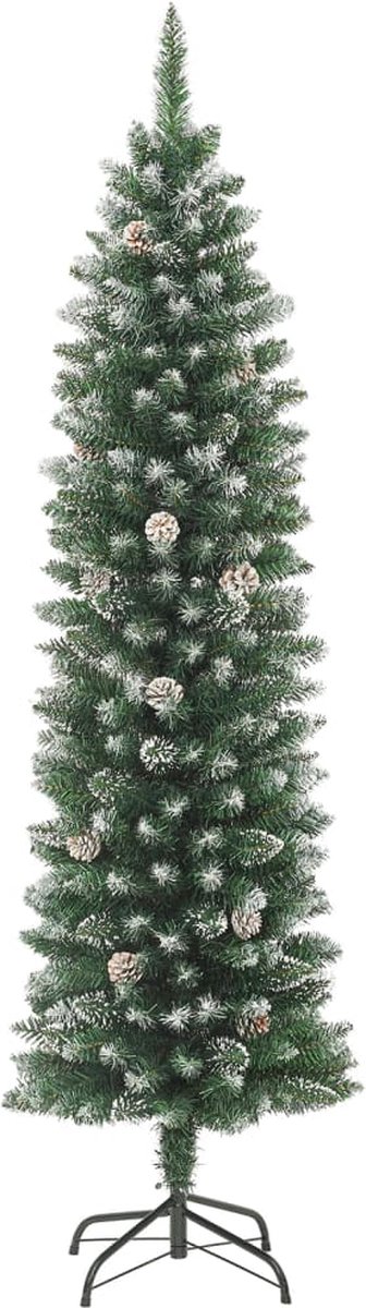 vidaXL Kunstkerstboom Smal 120 cm met standaard PVC