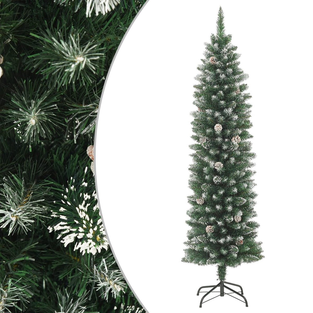 vidaXL Kunstkerstboom Smal 120 cm met standaard PVC
