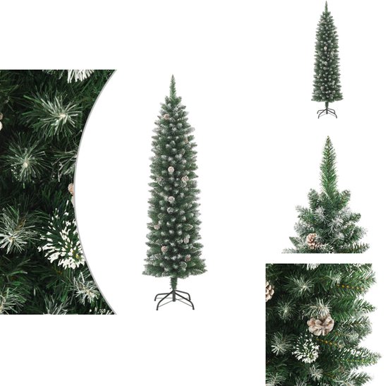 vidaXL Kunstkerstboom Smal 120 cm met standaard PVC