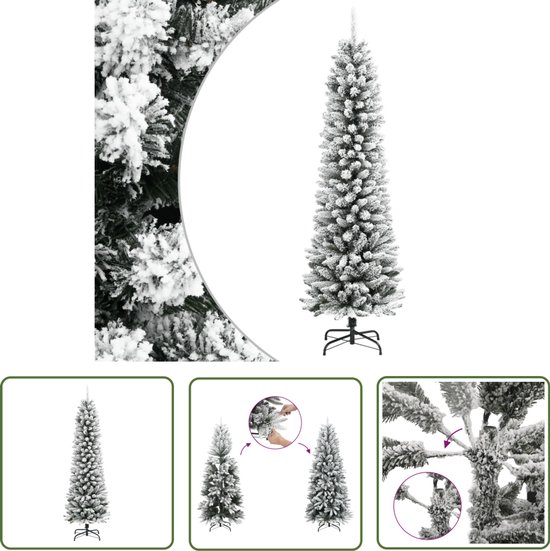 vidaXL Kunstkerstboom Smal 150 cm PVC/PE
