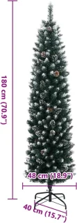vidaXL Kunstkerstboom smal 180 cm