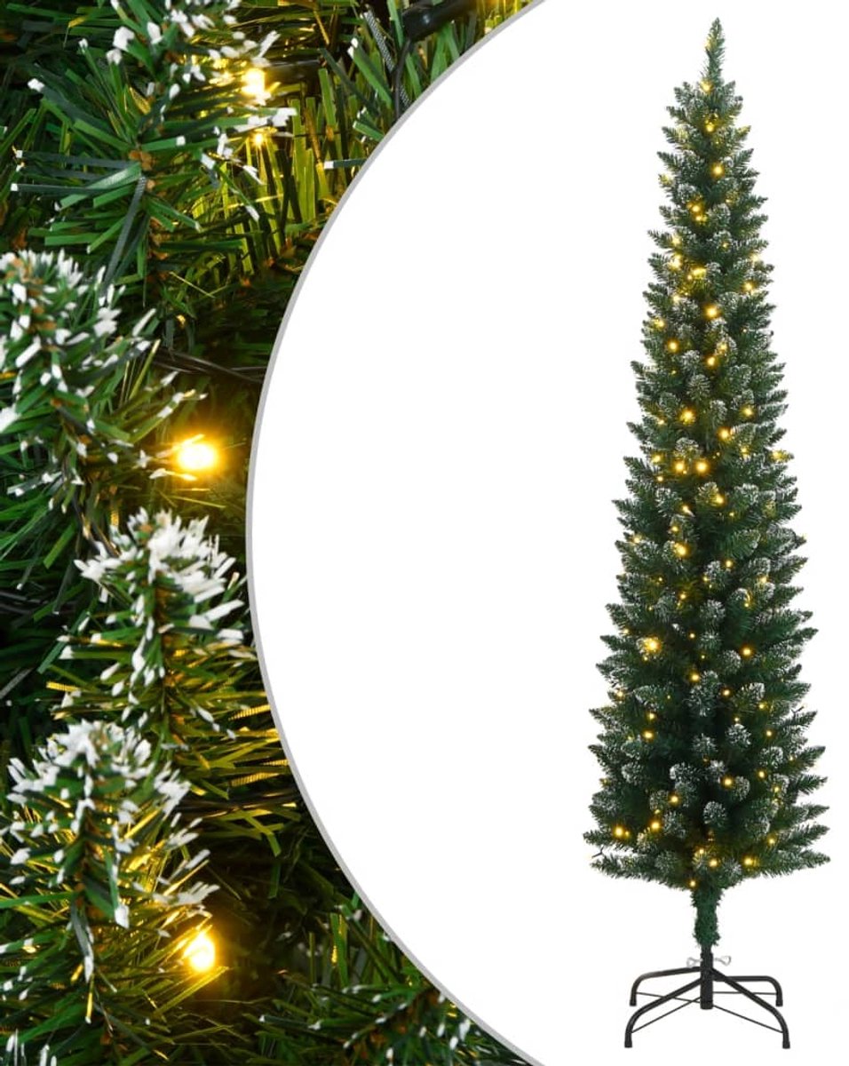 vidaXL Kunstkerstboom Smal 180 cm met 300 LED's