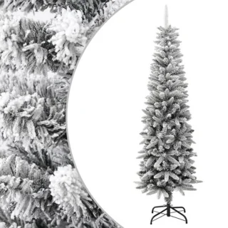 vidaXL Kunstkerstboom smal 180 cm PVC en PE