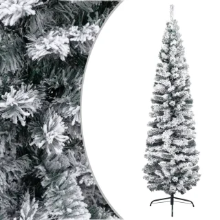 vidaXL Kunstkerstboom smal 180 cm PVC groen