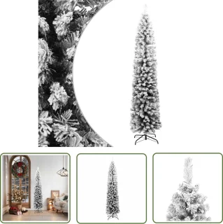 vidaXL Kunstkerstboom smal 180 cm PVC groen