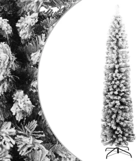 vidaXL Kunstkerstboom smal 180 cm PVC groen