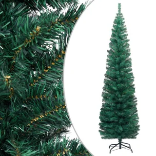 vidaXL Kunstkerstboom Smal 210 cm Groen