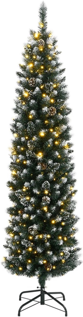 vidaXL Kunstkerstboom smal 210 cm met 300 LED's