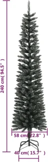vidaXL Kunstkerstboom smal 240 cm