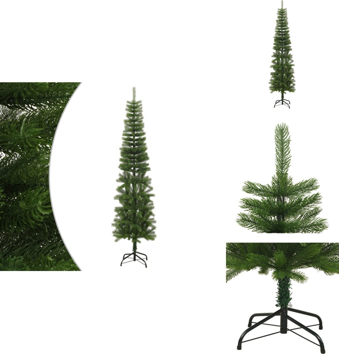 vidaXL Kunstkerstboom smal 240 cm PE met standaard