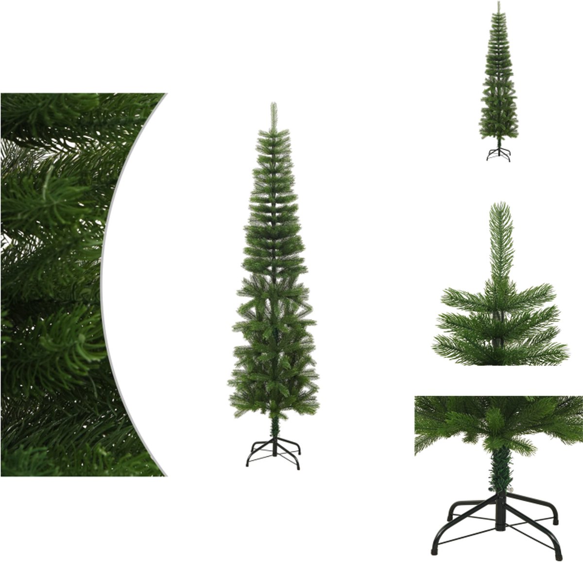 vidaXL Kunstkerstboom smal 240 cm PE met standaard