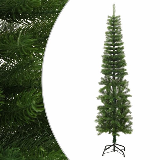 vidaXL Kunstkerstboom smal 240 cm PE met standaard