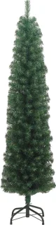 vidaXL Kunstkerstboom smal 240 cm PVC groen