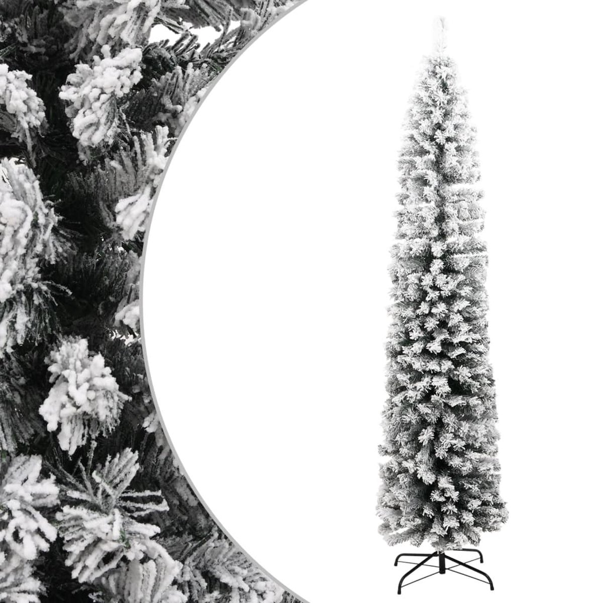 vidaXL Kunstkerstboom Smal 240 cm PVC Groen