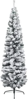 vidaXL Kunstkerstboom Smal 240 cm PVC Groen