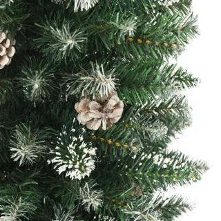 vidaXL Kunstkerstboom smal 240 cm PVC met standaard