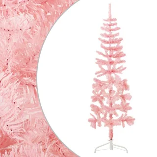 vidaXL Kunstkerstboom Smal Half 150 cm Roze