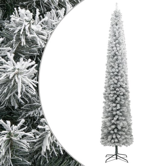 vidaXL Kunstkerstboom smal met standaard 300 cm PVC