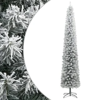 vidaXL Kunstkerstboom smal met standaard 300 cm PVC