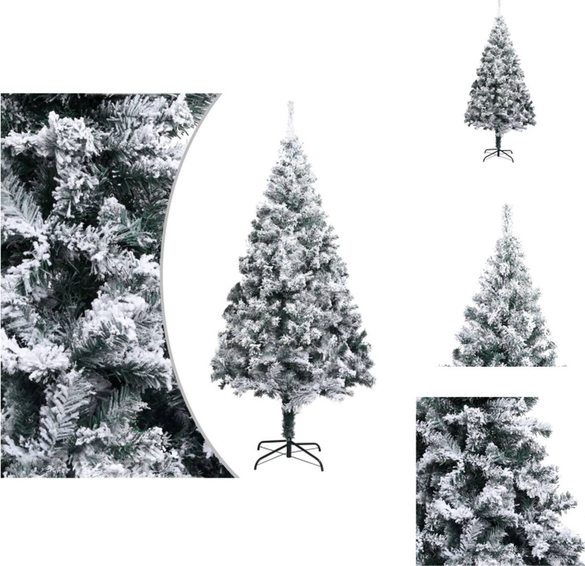 vidaXL Kunstkerstboom Sneeuw 240 cm Groen