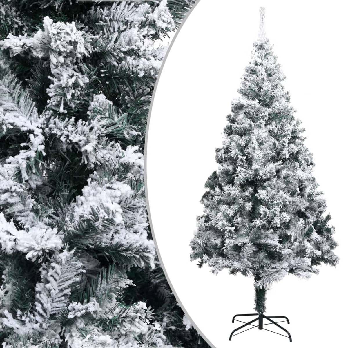 vidaXL Kunstkerstboom Sneeuw 240 cm Groen