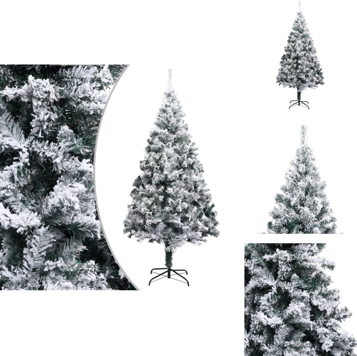 vidaXL Kunstkerstboom Sneeuw 240 cm Groen