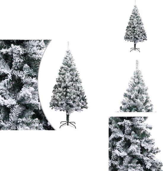 vidaXL Kunstkerstboom Sneeuw 240 cm Groen