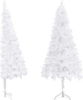 vidaXL kunstkerstboom van pvc en staal, wit
