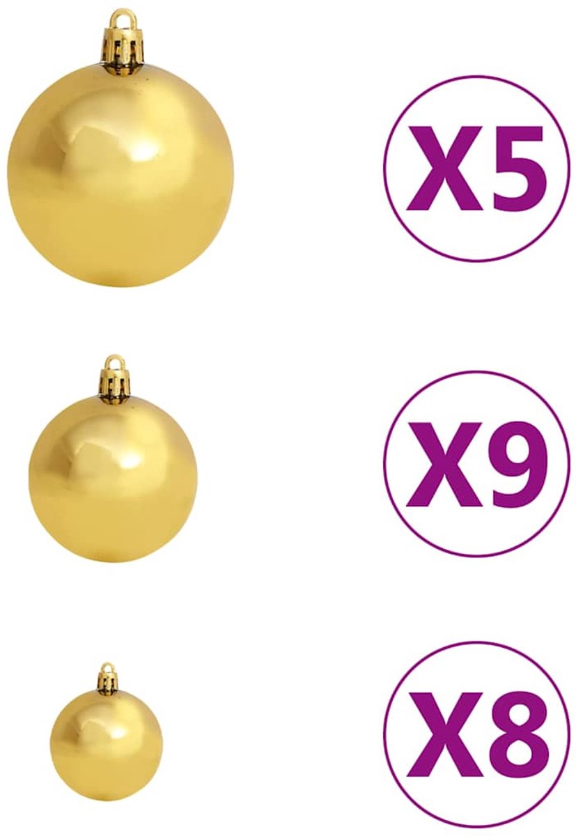 vidaXL Kunstkerstboom Verlicht 120 cm Wit