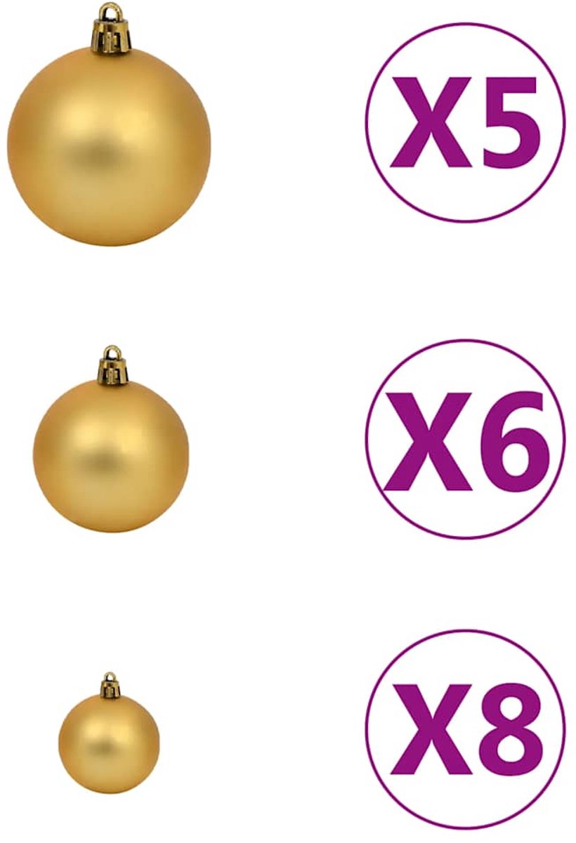 vidaXL Kunstkerstboom Verlicht 120 cm Wit