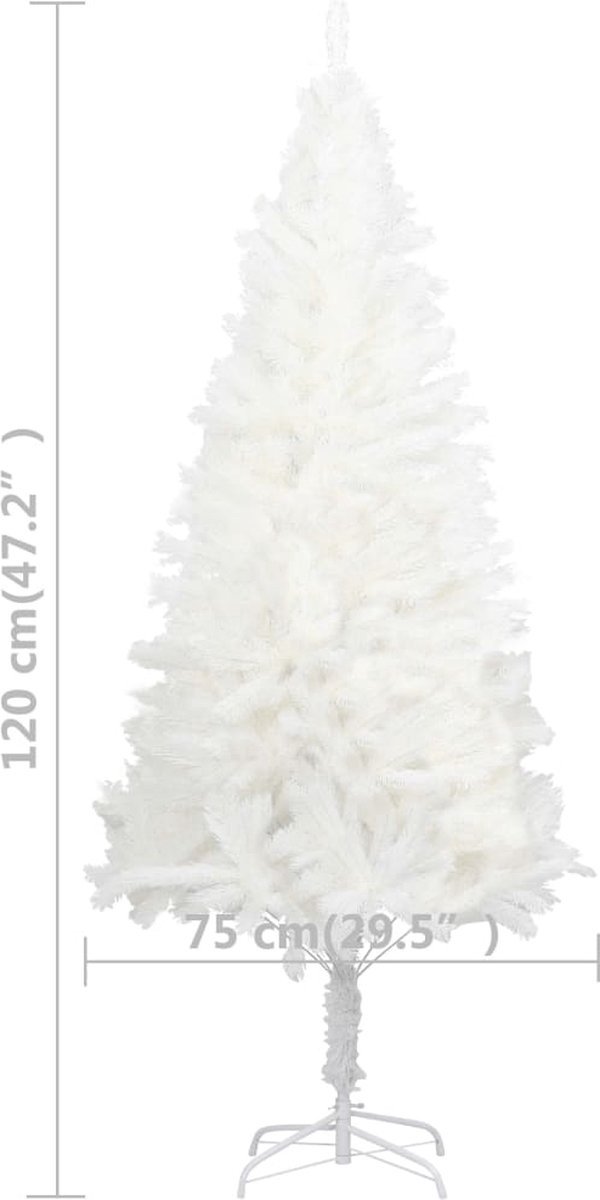 vidaXL Kunstkerstboom Verlicht 120 cm Wit