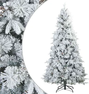 vidaXL kunstkerstboom vilt wit 180 cm
