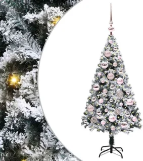 vidaXL kunstkerstboom wit 120 cm van pvc, staal en kunststof