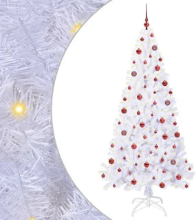 vidaXL Kunstkerstboom, wit, 210 cm
