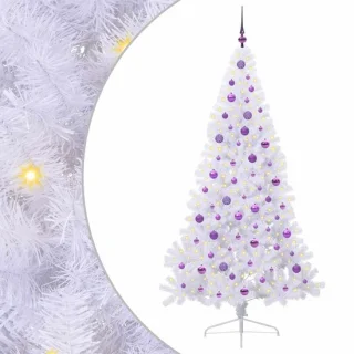 vidaXL Kunstkerstboom wit 210 cm