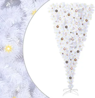 vidaXL Kunstkerstboom wit 210 cm