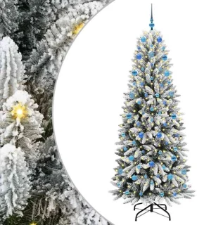 vidaXL Kunstkerstboom wit 210 cm