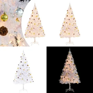 vidaXL Kunstkerstboom Wit 210 cm