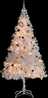 vidaXL Kunstkerstboom Wit 210 cm