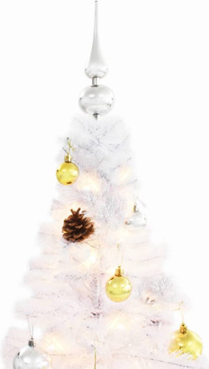 vidaXL Kunstkerstboom Wit 210 cm
