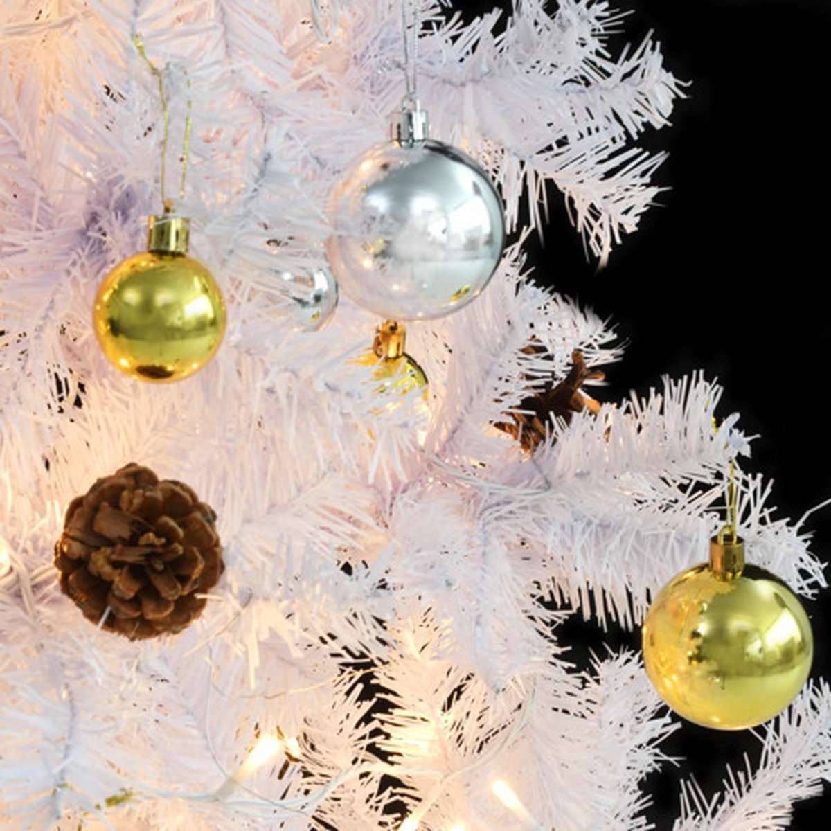vidaXL Kunstkerstboom Wit 210 cm