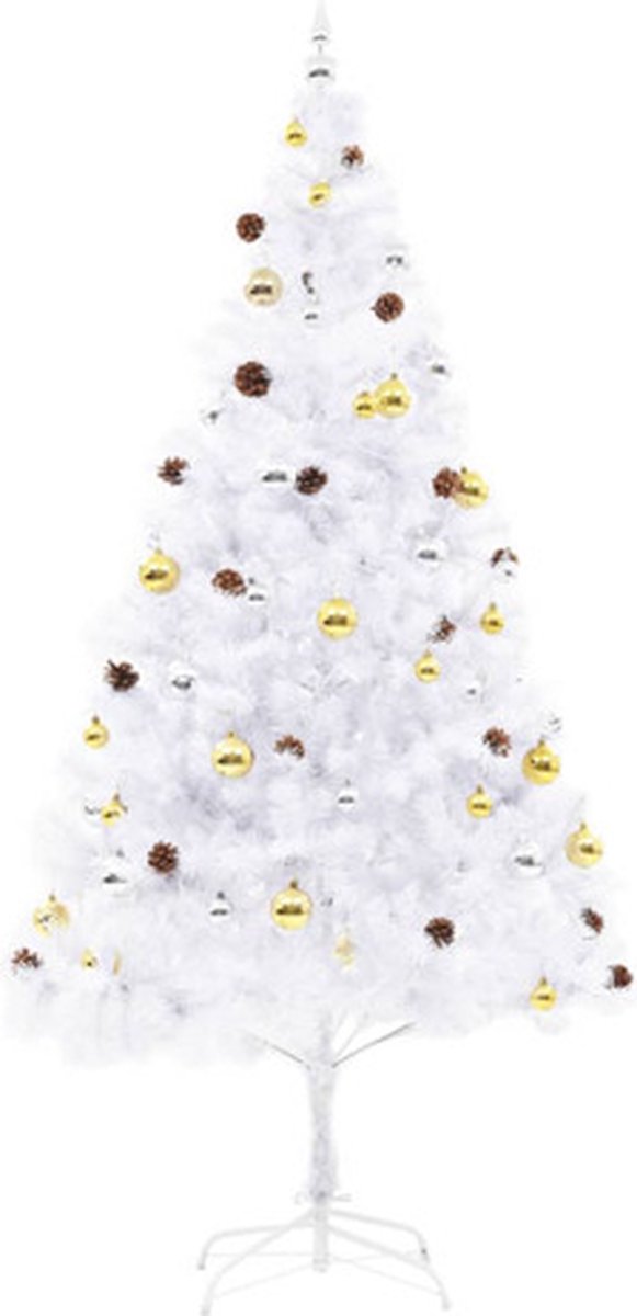 vidaXL Kunstkerstboom Wit 210 cm