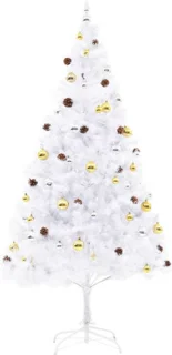 vidaXL Kunstkerstboom Wit 210 cm