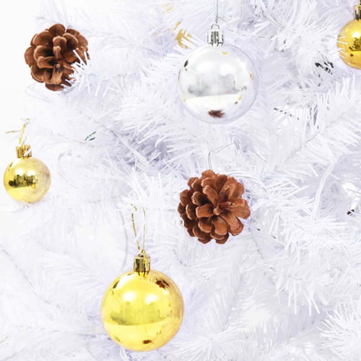 vidaXL Kunstkerstboom Wit 210 cm